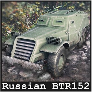Functional BTR152  Battle Truck  6 Versions 3D model