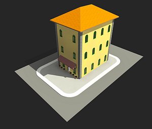 Vintage building 24R02 3D model