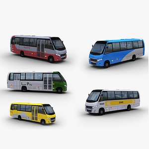 3D model City bus with interior 7