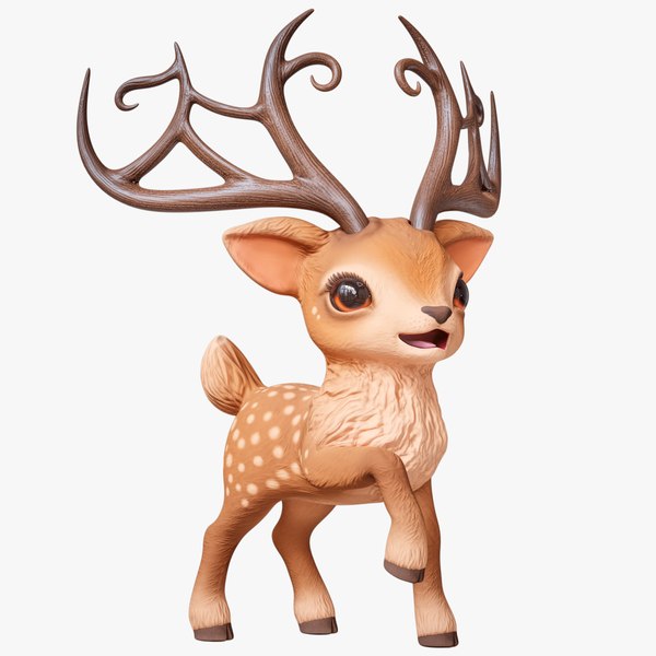 Cute Deer Rigged PBR model