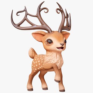 Cute Deer Rigged PBR