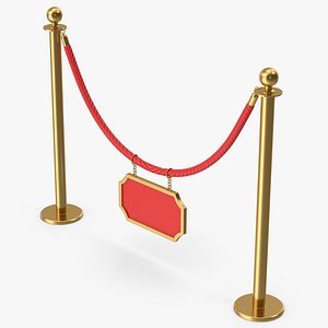Rope Barrier 3D model
