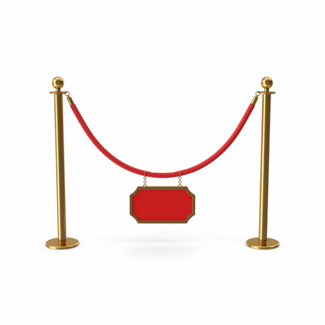 Rope Barrier 3D Model - TurboSquid 2281763