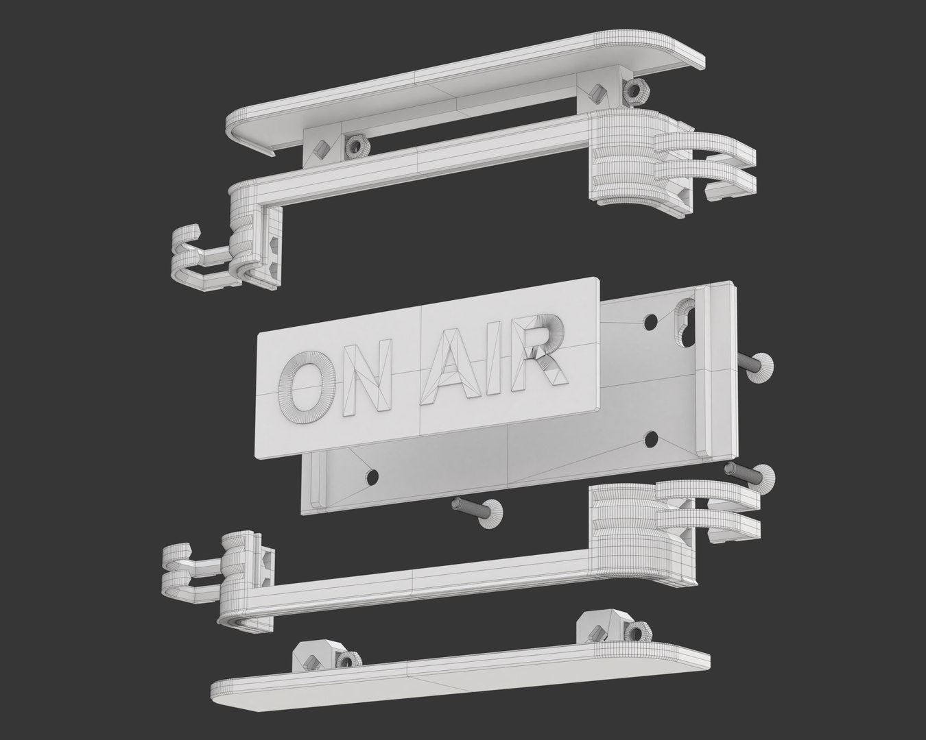 Printable Vintage On Air Sign model - TurboSquid 2062989