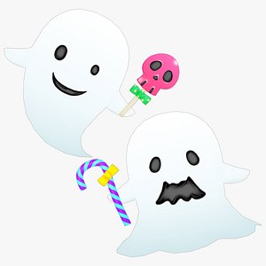 3D Ghosts and candies model