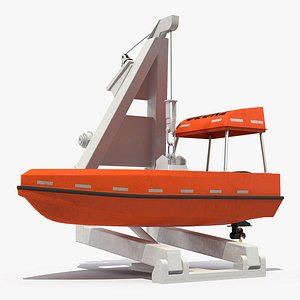 3D powerboat crane