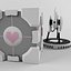 Portal turret and companion cube