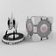 Portal turret and companion cube