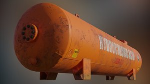 Industrial Hydrochloric Acid Storage Tank 3D model