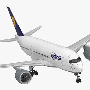 Airbus A350-800 Lufthansa 3D Model