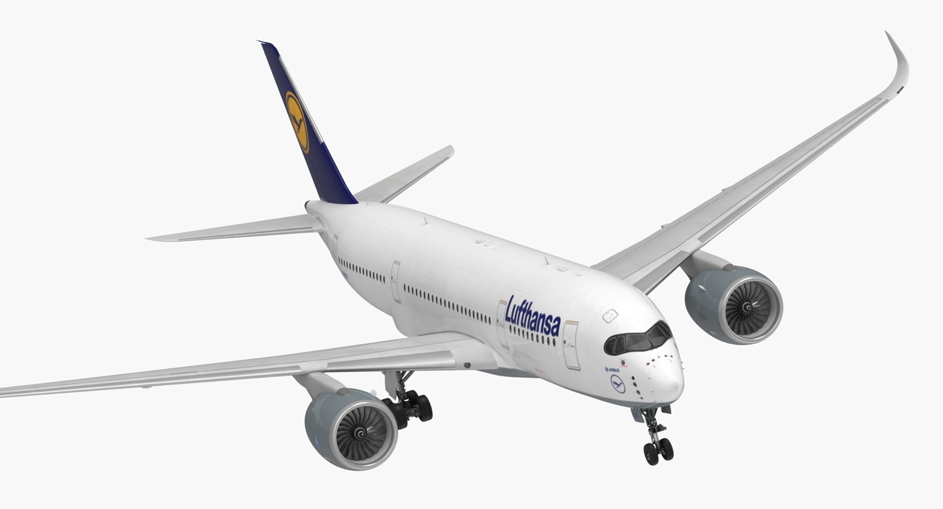 Airbus A350-800 Lufthansa 3D Model 3D model preview
