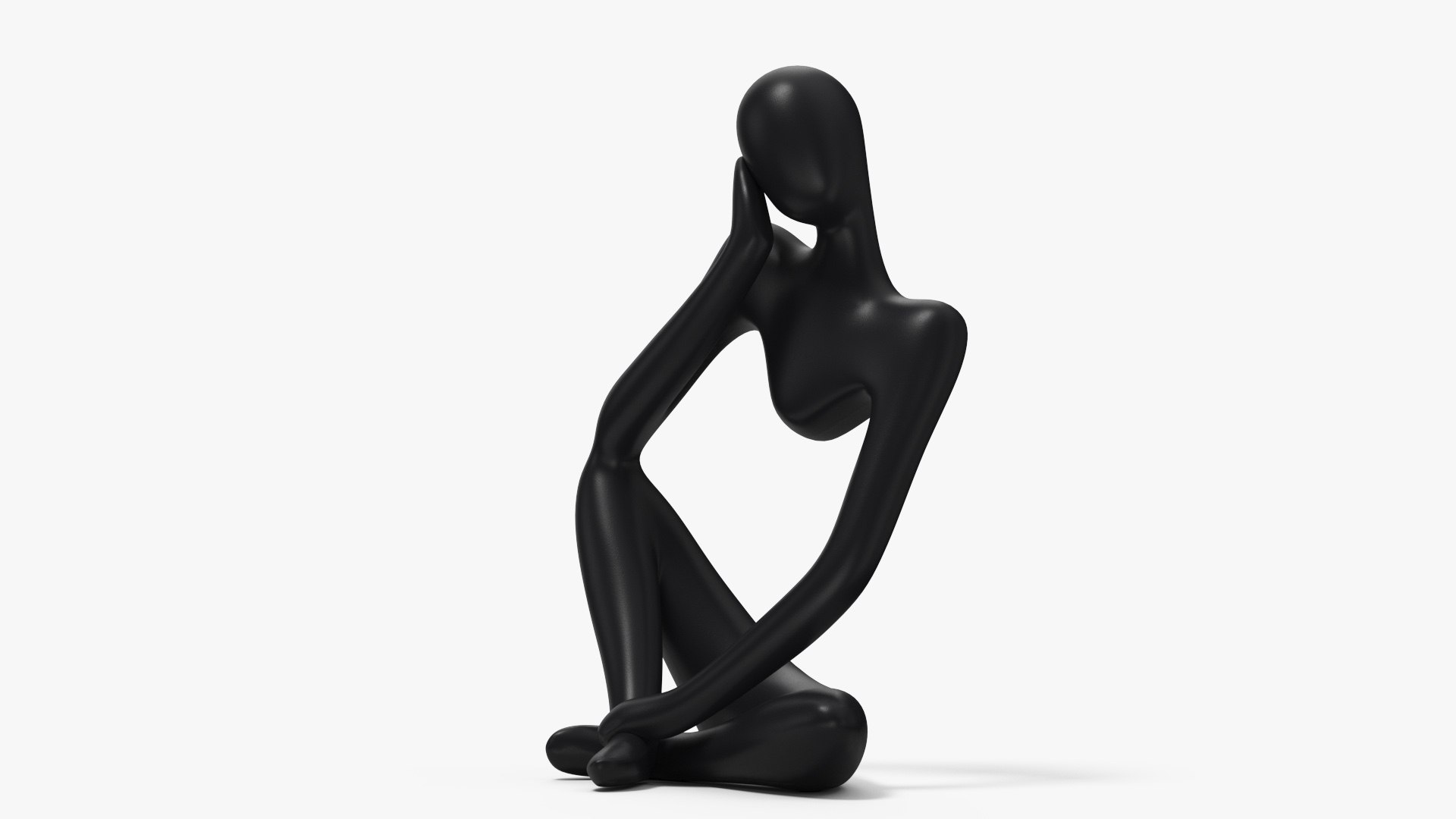 Abstract Human Figure Black 3D model preview