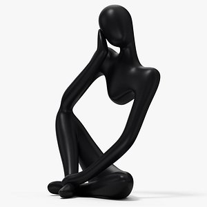 Abstract Human Figure Black