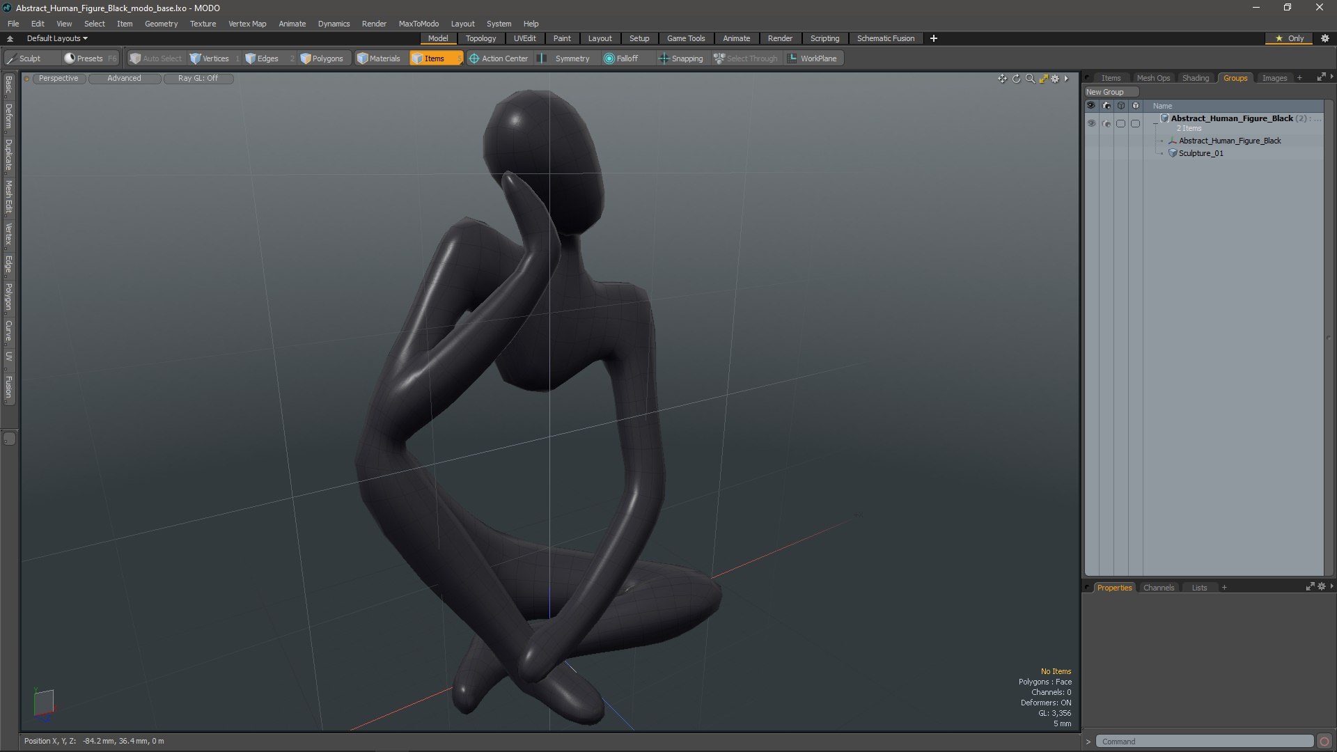 3D Abstract Human Figure Black Model - TurboSquid 2210665