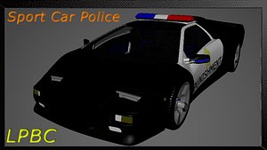 Super Sport Car Police 3D model