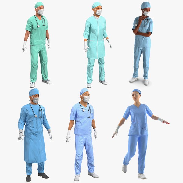 3D rigged doctors 3