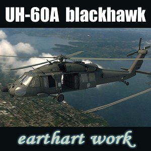 uh-60 black hawk helicopter 3d model