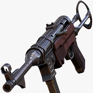 3D model Mp-40 SMG - LowPoly Mobile Ready