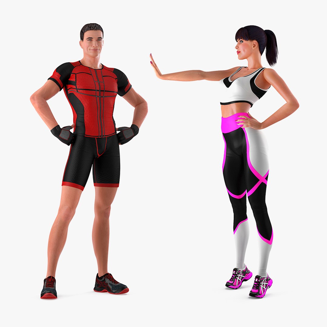 Fitness Trainers Collection 3D model preview