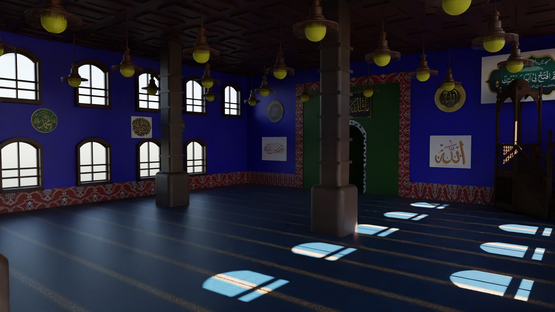 3D Model Mosque Interior - TurboSquid 2160998