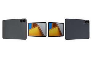 3D Xiaomi Poco Pad Blue And Gray Low Poly model