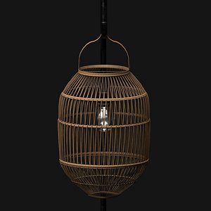 Modern Rattan Floor Lamp