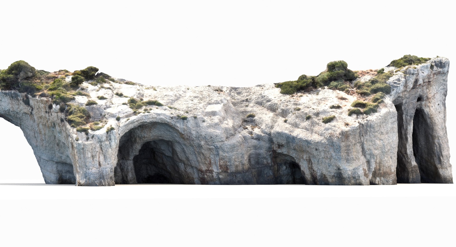 Mediterranean Cliff Model - TurboSquid 1210551