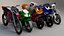 3D pack 5 sports bikes model