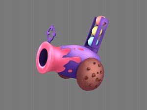 3D bubblegum cannon
