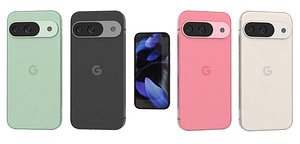 3D Google Pixel 9 All Colors Low Poly model