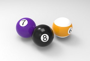 Billiard Balls 3D model