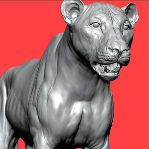 3D lion big cat vfx