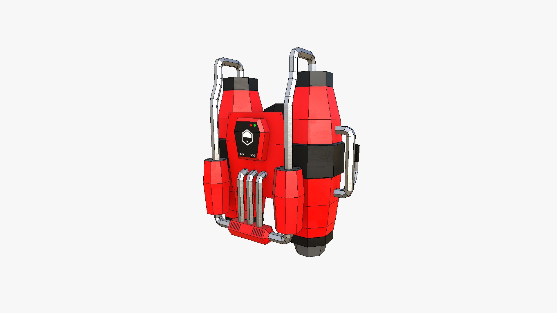05 Jetpack Low Poly J Collection - SciFi Character Design 3D ...