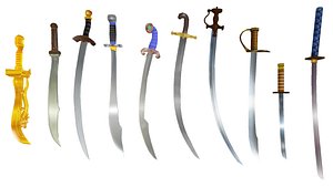 Swords Pack Handpainted 1  3D