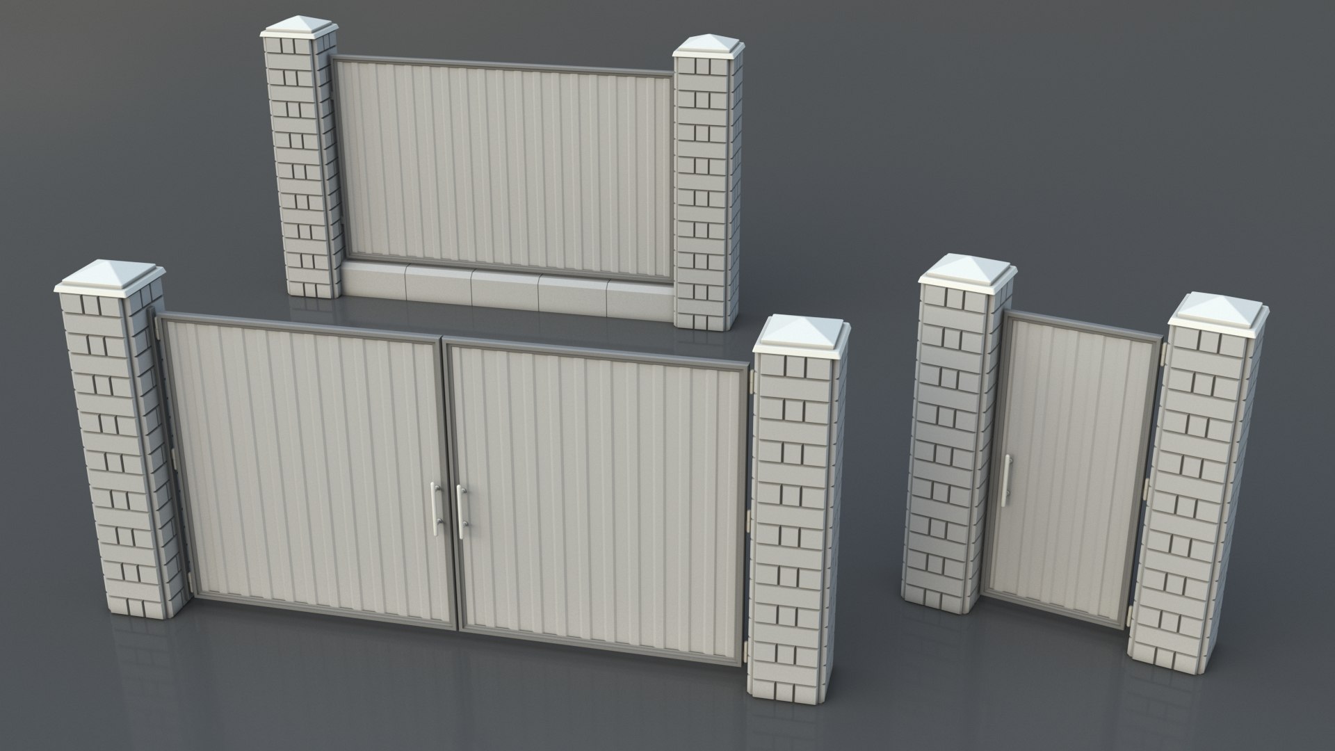 GatesFencesDoors Collection - 45 pieces 3D model - TurboSquid 2058604