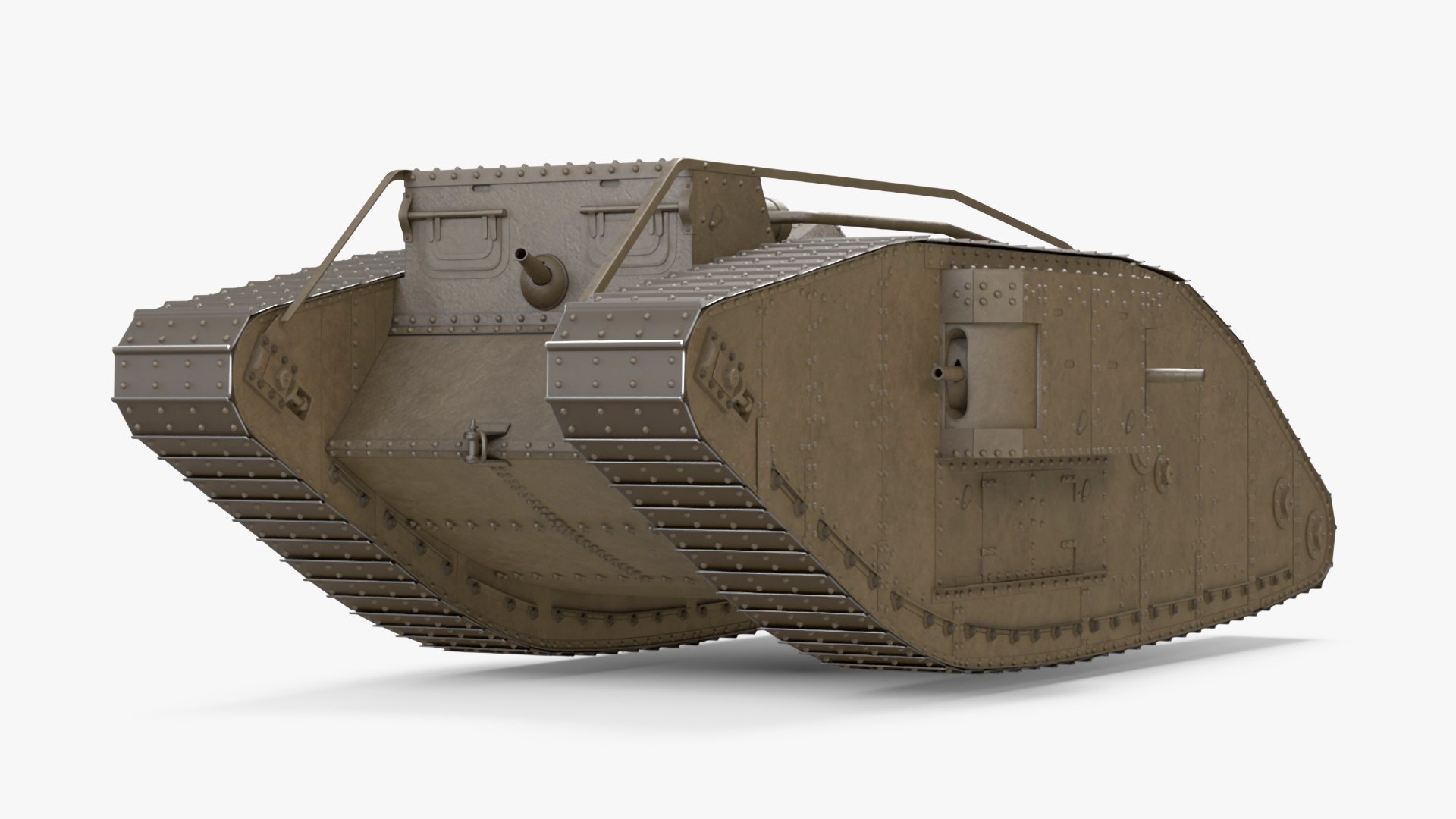 Tank MK 4 Female Rigged 3D model preview