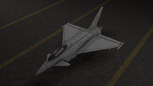 retro eurofighter typhoon 2000 3D model