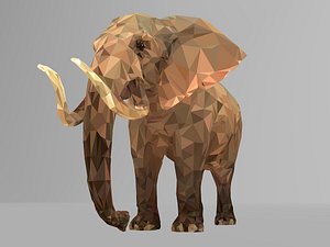 elephant art african animal model
