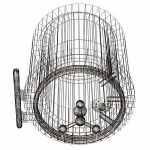 bank vault combination lock 3d model