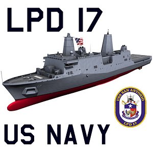 US Navy LPD-17 San Antonio Class Amphibious Transport Dock Ship C4D