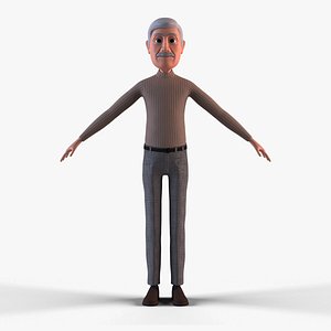 Cartoon Old Man - No Rig