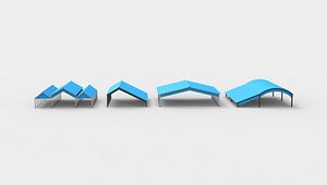 steel building set 01 3D model 3D
