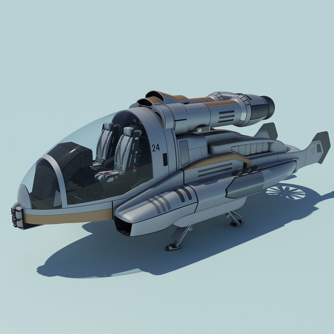 3d flying vehicle concept model