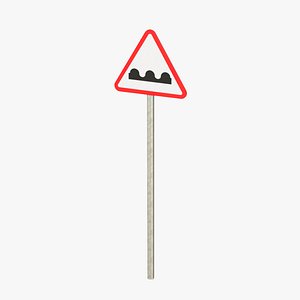Jagged Track Ahead  road sign