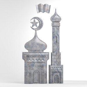 bas-relief mosque obj