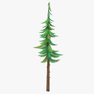 Cartoon Pine 05 3D