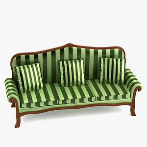 antique sofa 3d model