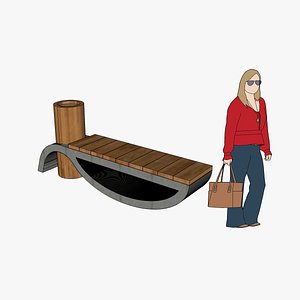 3D City Bench Furniture 5 - Street Bench 5