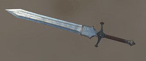 Royal Thornblade - Game Ready Ornate High-Fantasy Engraved Sword Low-poly 3D model 3D
