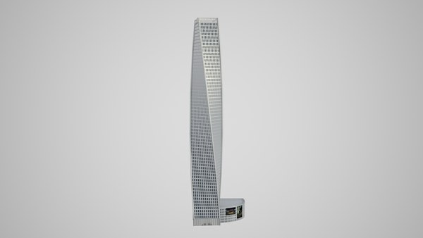 3D realistic cayan tower model